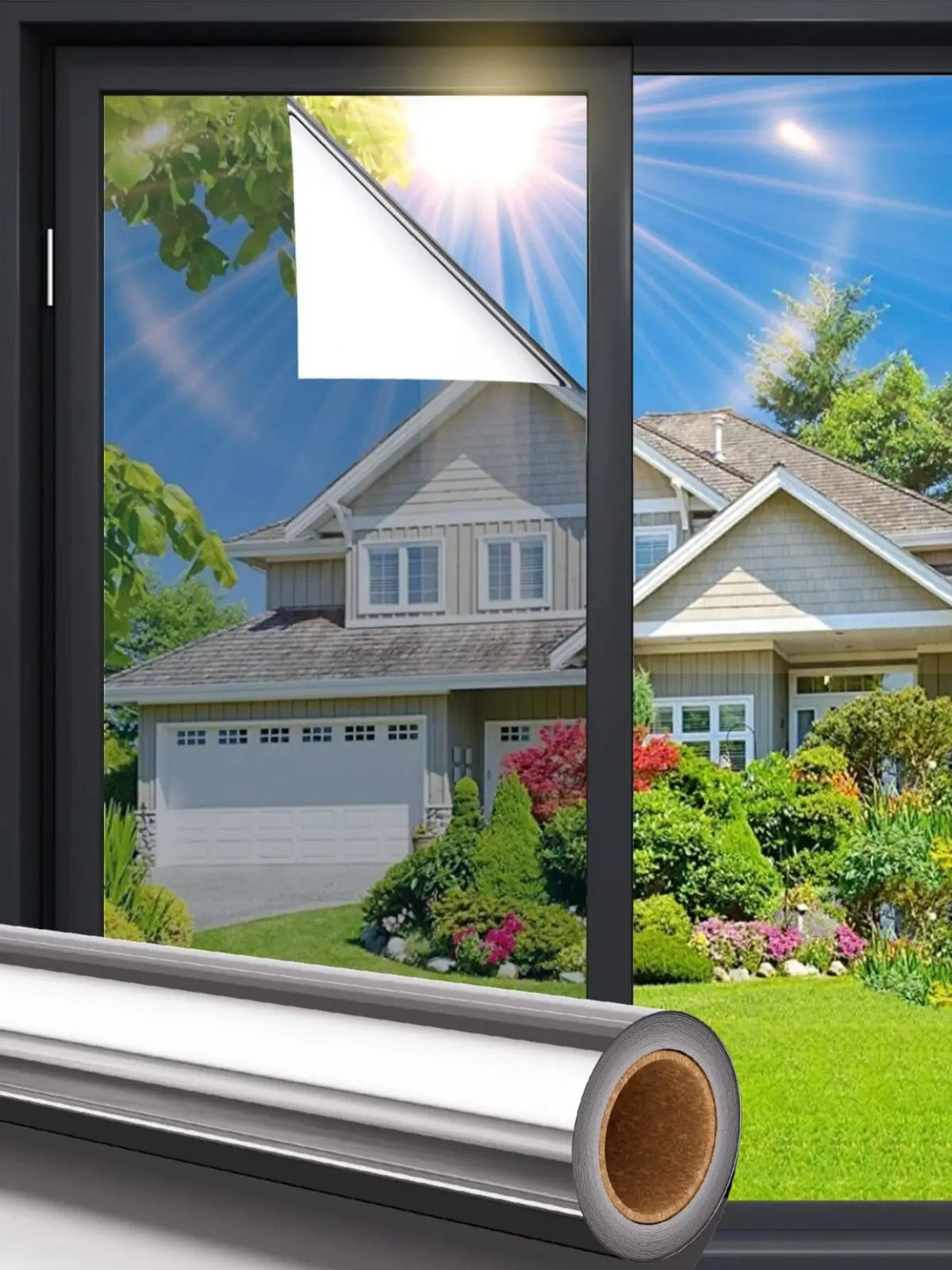 Reflective Privacy Window Film with Heat & UV Protection