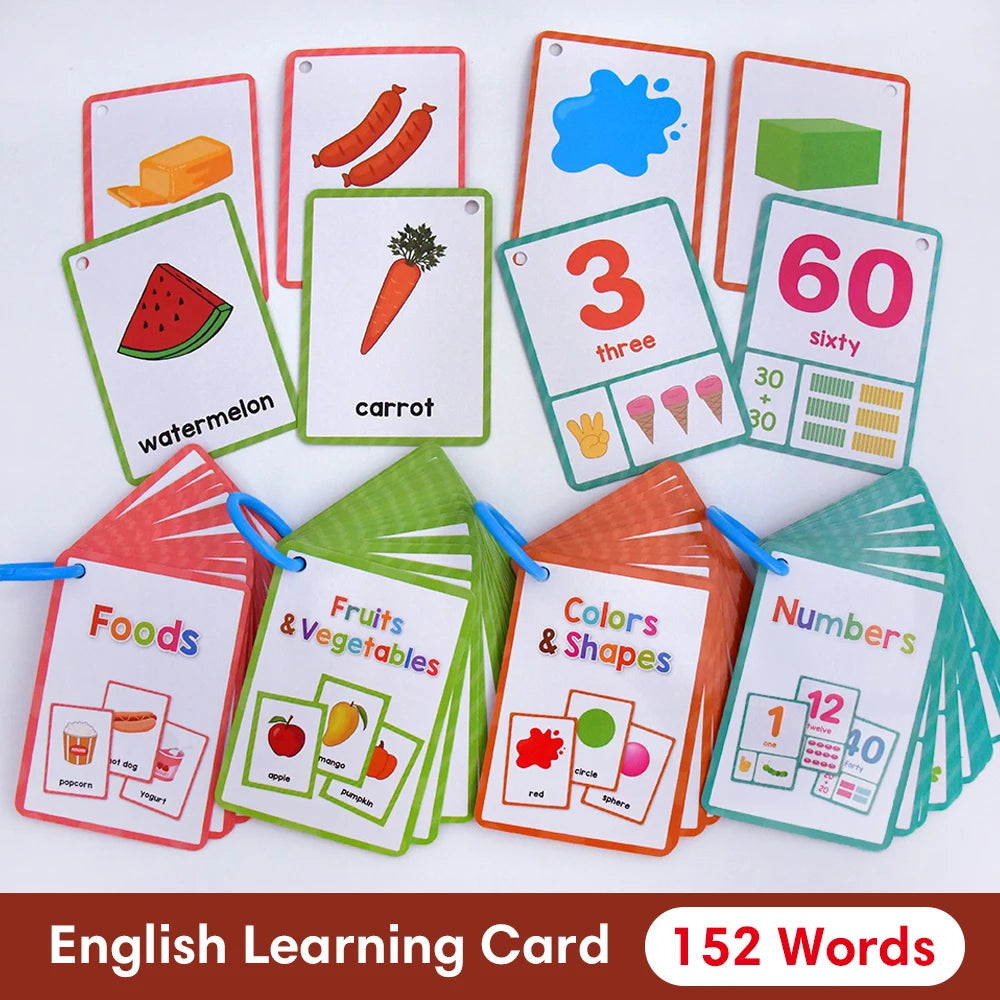 Early Learning Flash Cards for Kids – Colors, Shapes, Numbers, Fruits, Vegetables & Food