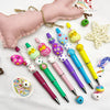 DIY Beaded Acrylic Ballpoint Pen Kit with Rotating Gradient Design