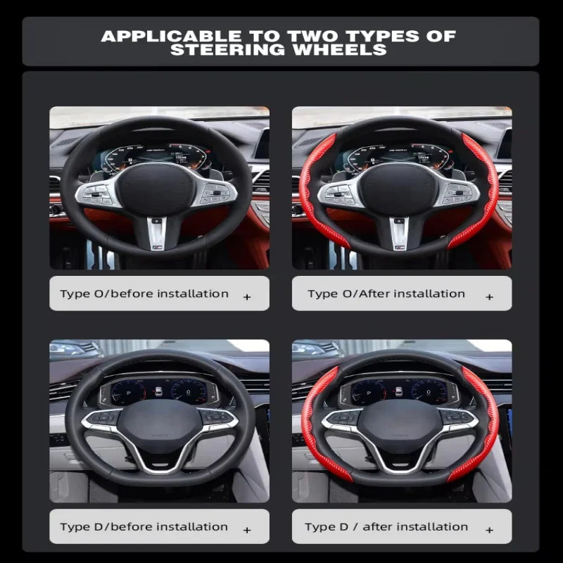 Carbon Fiber Steering Wheel Booster Cover Set (2-Pack)