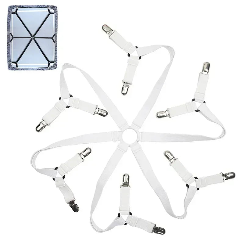 Adjustable Elastic Bed Sheet & Cover Clips