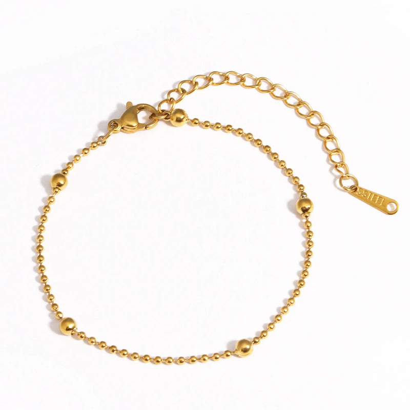 Gold-Plated Stainless Steel Link Bracelet