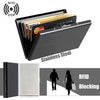 Skull Print Stainless Steel Credit Card Holder Wallet