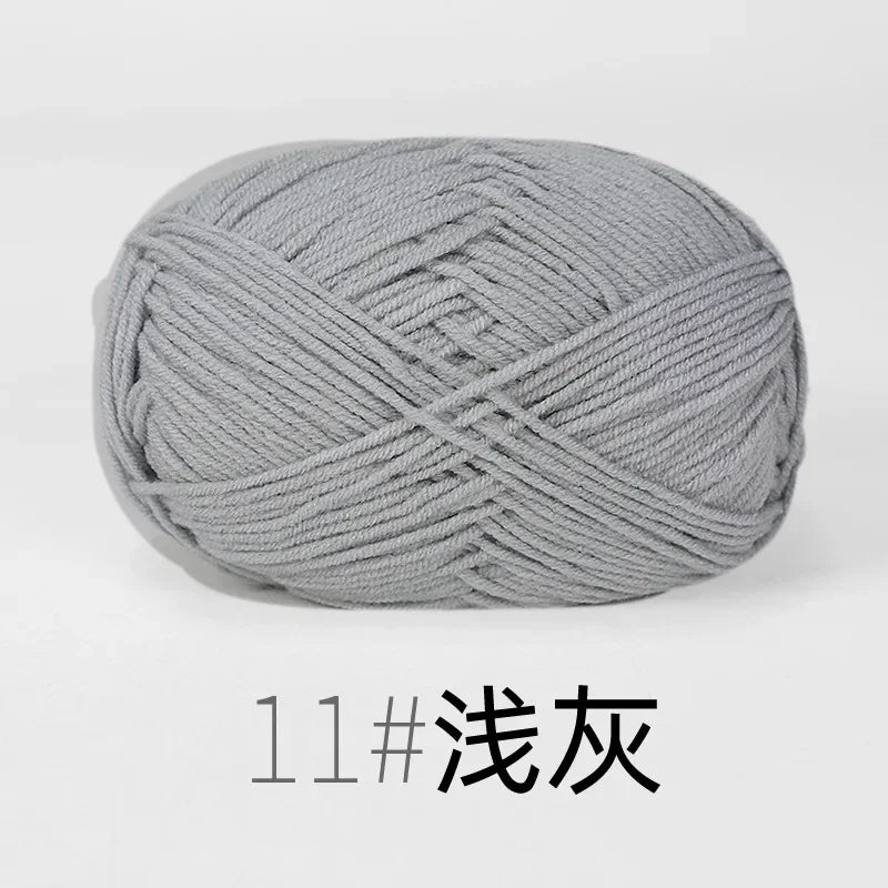 4-Ply Soft Cotton Blend Yarn for Knitting and Crochet