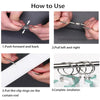 Instrucciones para usar anillos y clips metálicos para instalación de cortinas.