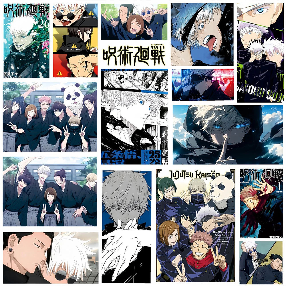 Jujutsu Kaisen Anime Sticker Pack – 80 Waterproof Decals