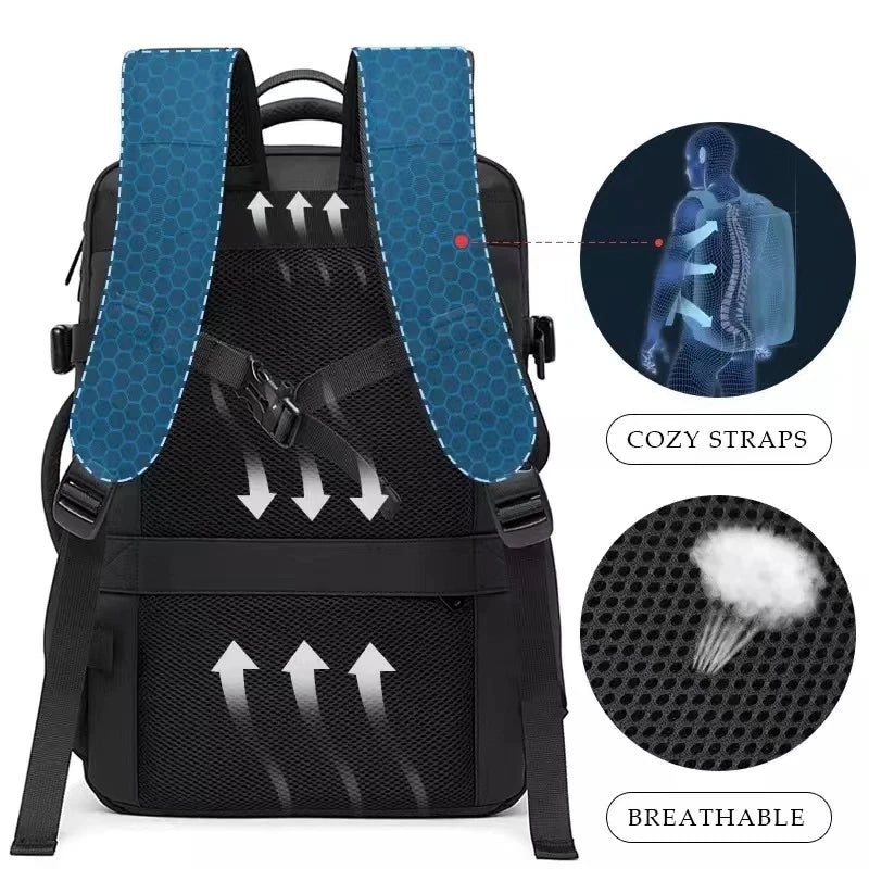 Expandable Travel Backpack with Laptop Compartment