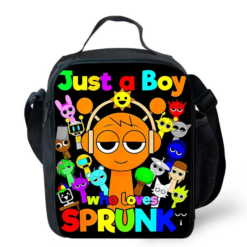 Cartable Enfant Cartoon Sprunki avec Pochette Avant