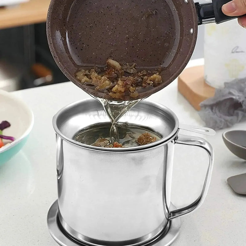 Kitchen Grease Strainer & Storage Jar