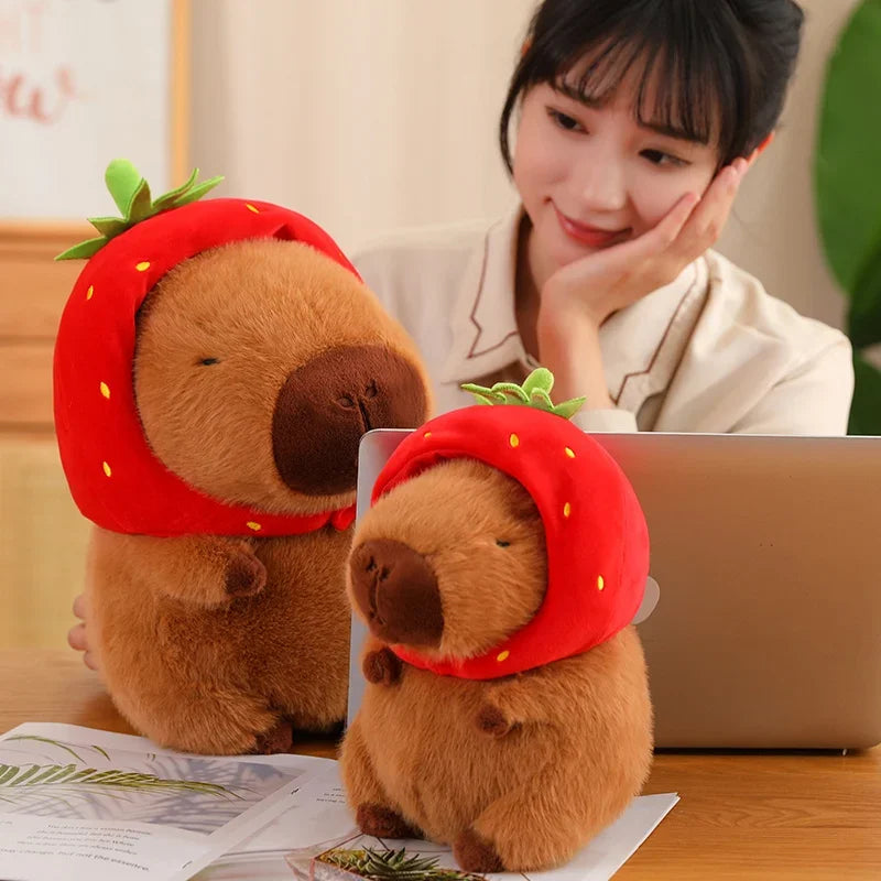 Cute Turtle Backpack Capybara Plush Toy Set
