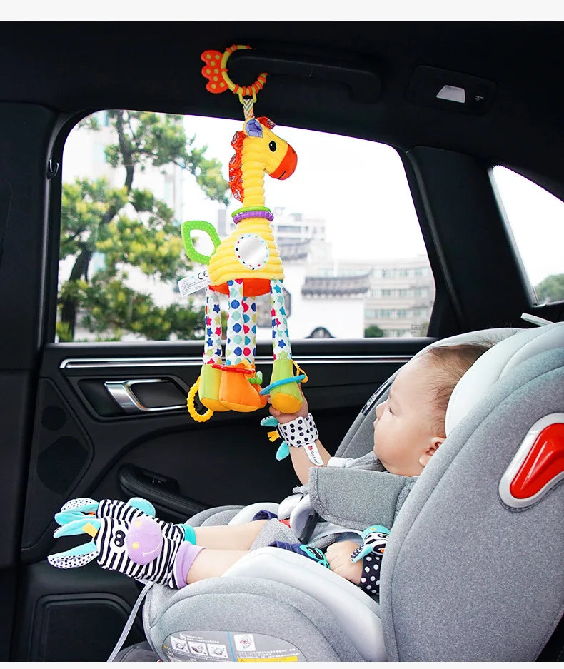 Musical Plush Animal Rattle & Teether Toy for Babies