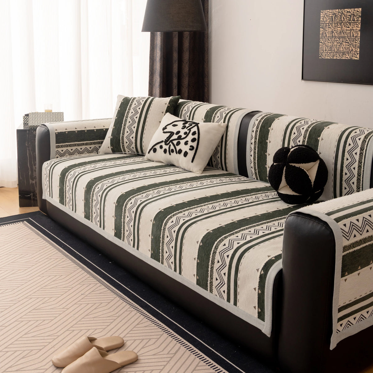 Bohemian Chenille Non-Slip Sofa Cushion Cover