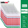 A set of green long-head waterproof deep hole markers for woodworking and construction