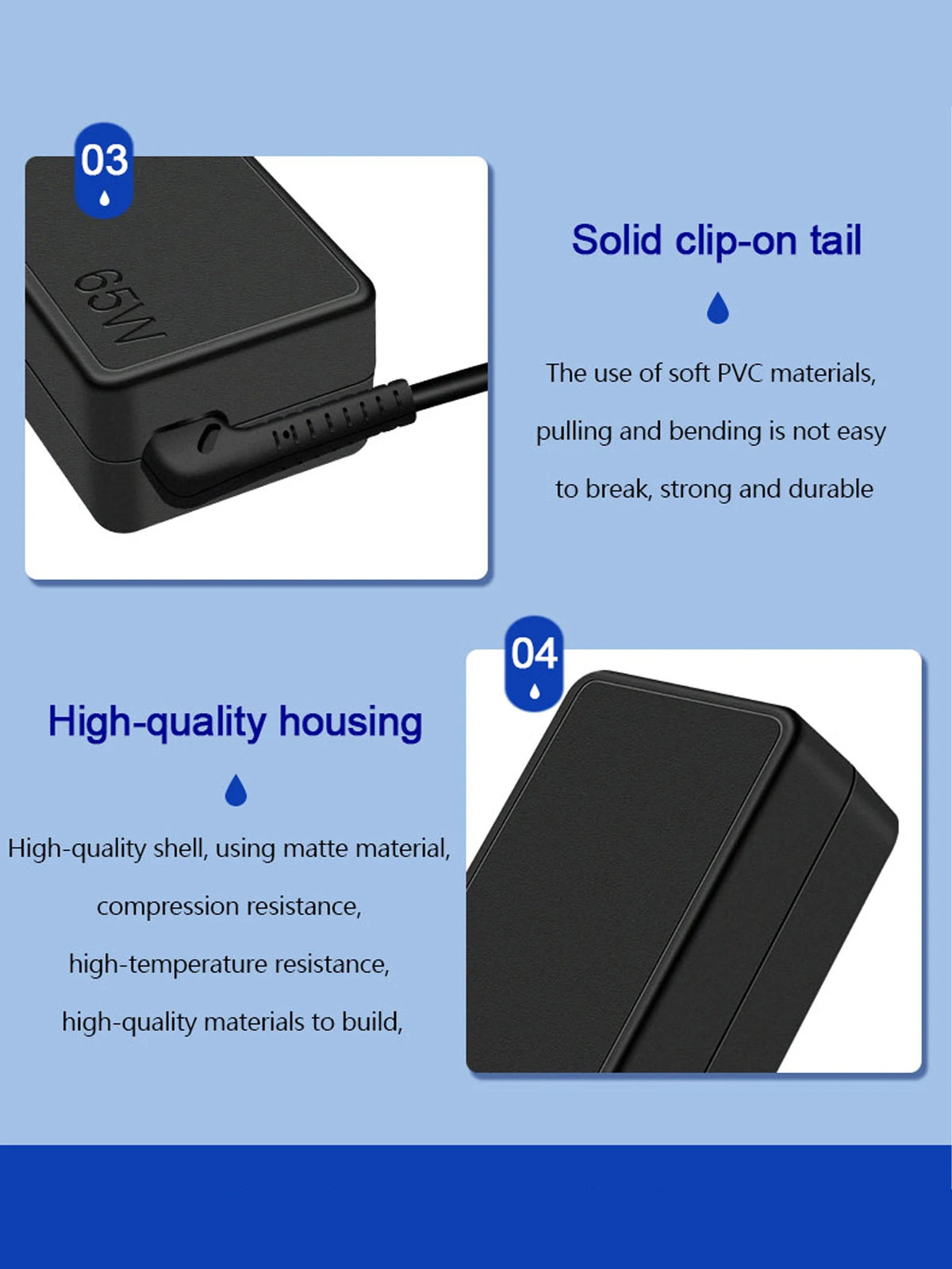 65W USB-C Fast Charger for Laptops and Chromebooks