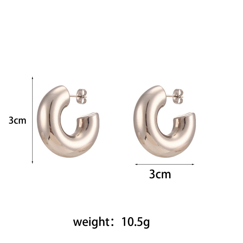 Chunky Gold Hoop Earrings