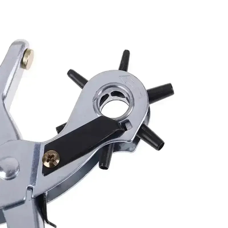 Rotary Leather Hole Punch Pliers - 6 Interchangeable Sizes