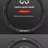 Carbon Fiber Leather Steering Wheel Cover for Infiniti Models