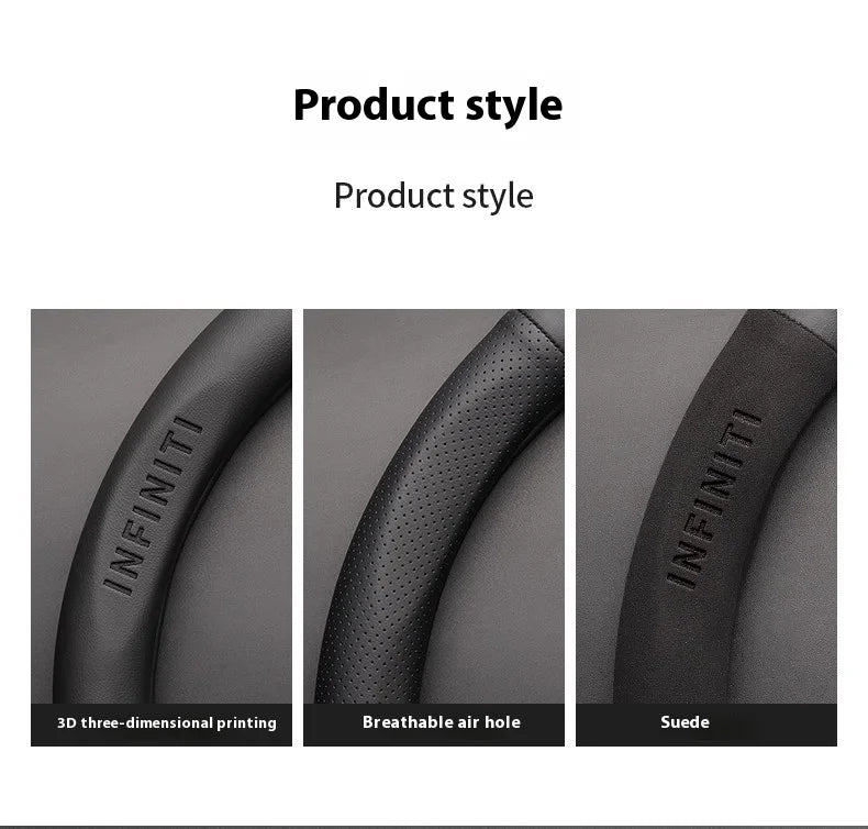 Carbon Fiber Leather Steering Wheel Cover for Infiniti Models