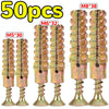 50 pieces of M8x38 and M6x32 heavy duty steel wall anchor kit with threaded ends