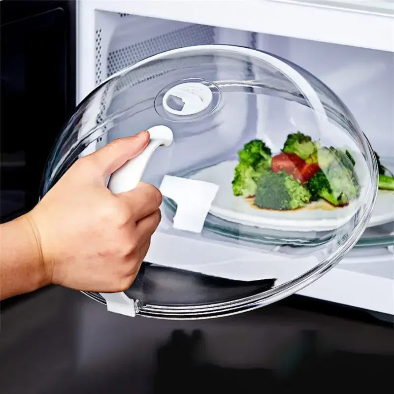 Transparent Microwave Splash Guard with Ergonomic Handle