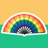 Foldable Rainbow Hand Fan with Gradient Design