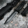 Full Tang Fixed Blade Knife with Ergonomic Rubber Handle