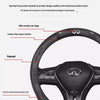 Carbon Fiber Leather Steering Wheel Cover for Infiniti Models