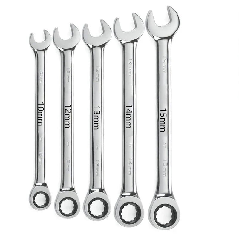 Professional Ratcheting Wrench Set with Non-Slip Grip