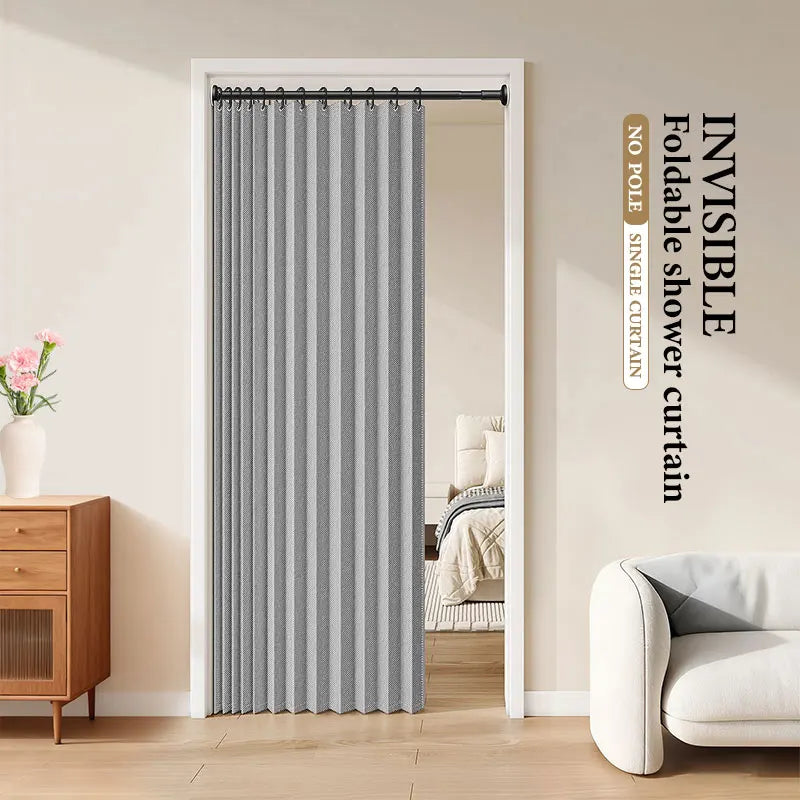 Foldable Blackout Door Curtain with Hooks