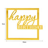 Golden Acrylic Happy Birthday Cake Topper