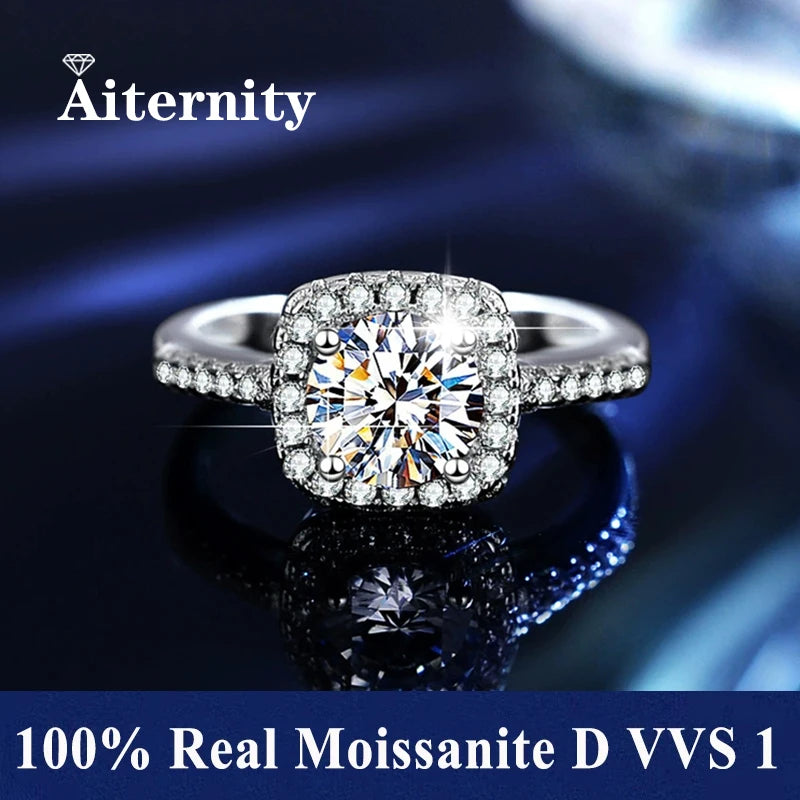 Adjustable Moissanite Ring with Tension Setting
