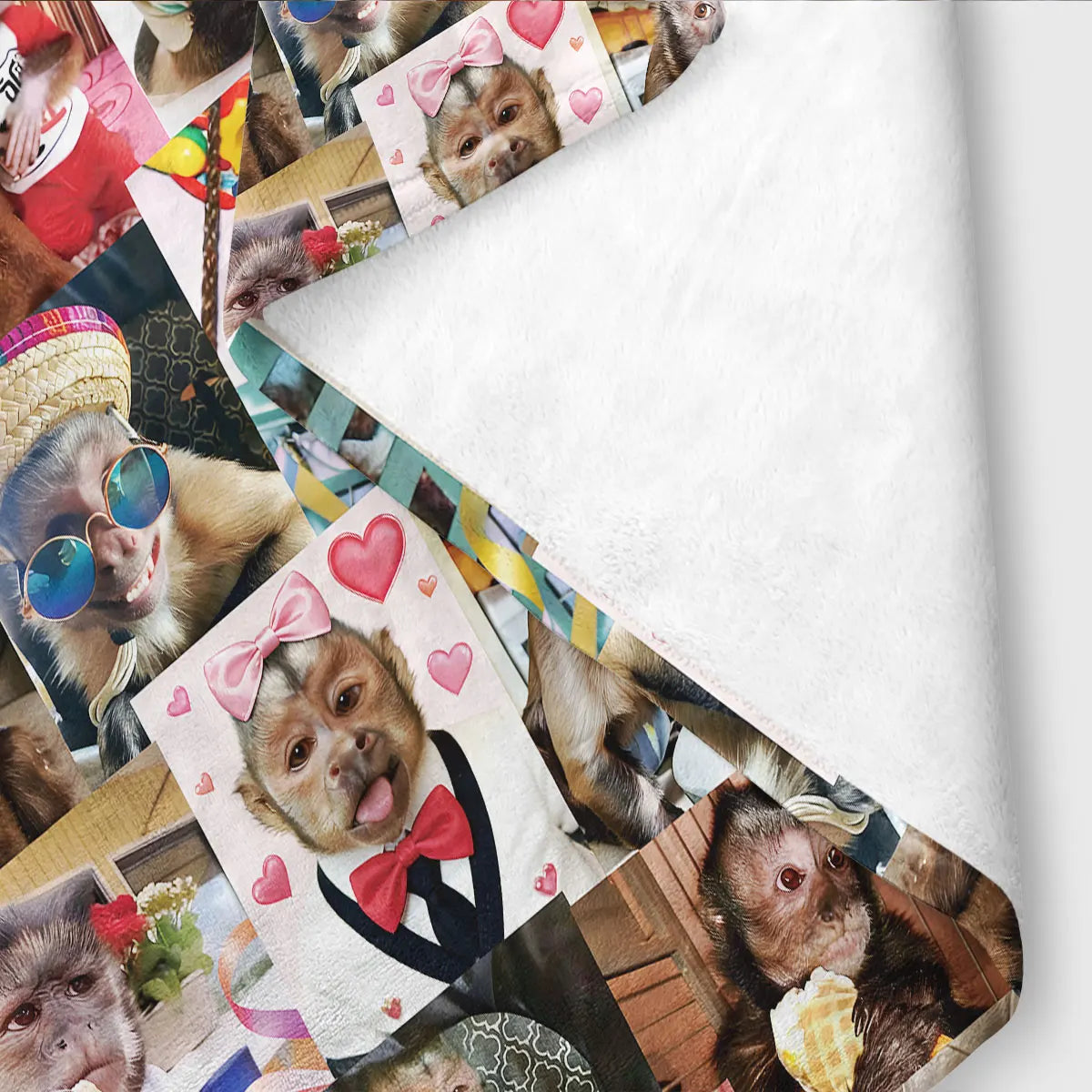 Funny Monkey Print Flannel Blanket – Soft & Cozy Throw