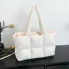 Quilted Plaid Tote Shoulder Bag
