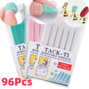 A pack of 96 reusable adhesive tiles and gold nail glue clay tools for shelf fixing