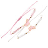 Butterfly Charm Friendship Bracelets (Set of 2)