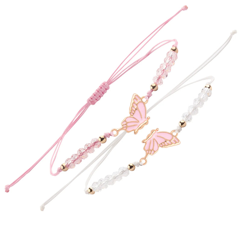 Butterfly Charm Friendship Bracelets (Set of 2)