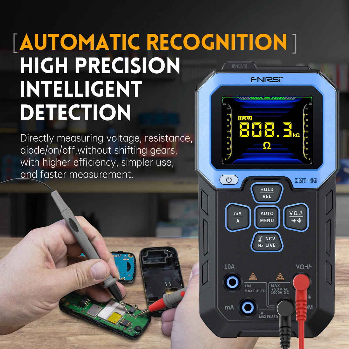 Professional Digital Multimeter with True RMS & Auto Range