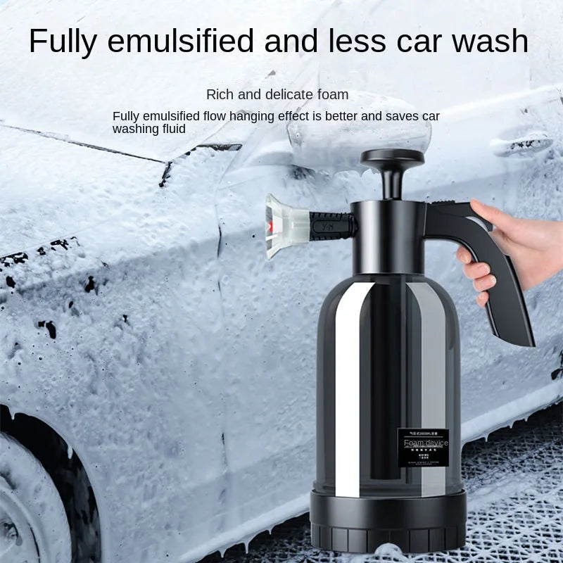 2L Hand Pump Foam Sprayer with 3 Nozzles – Snow Foam Car Wash Applicator