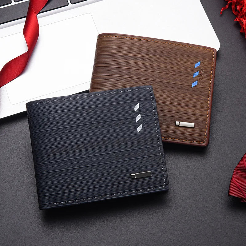 Classic PU Leather Bifold Wallet for Men