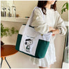 Snoopy Canvas Tote Bag with Crossbody Strap