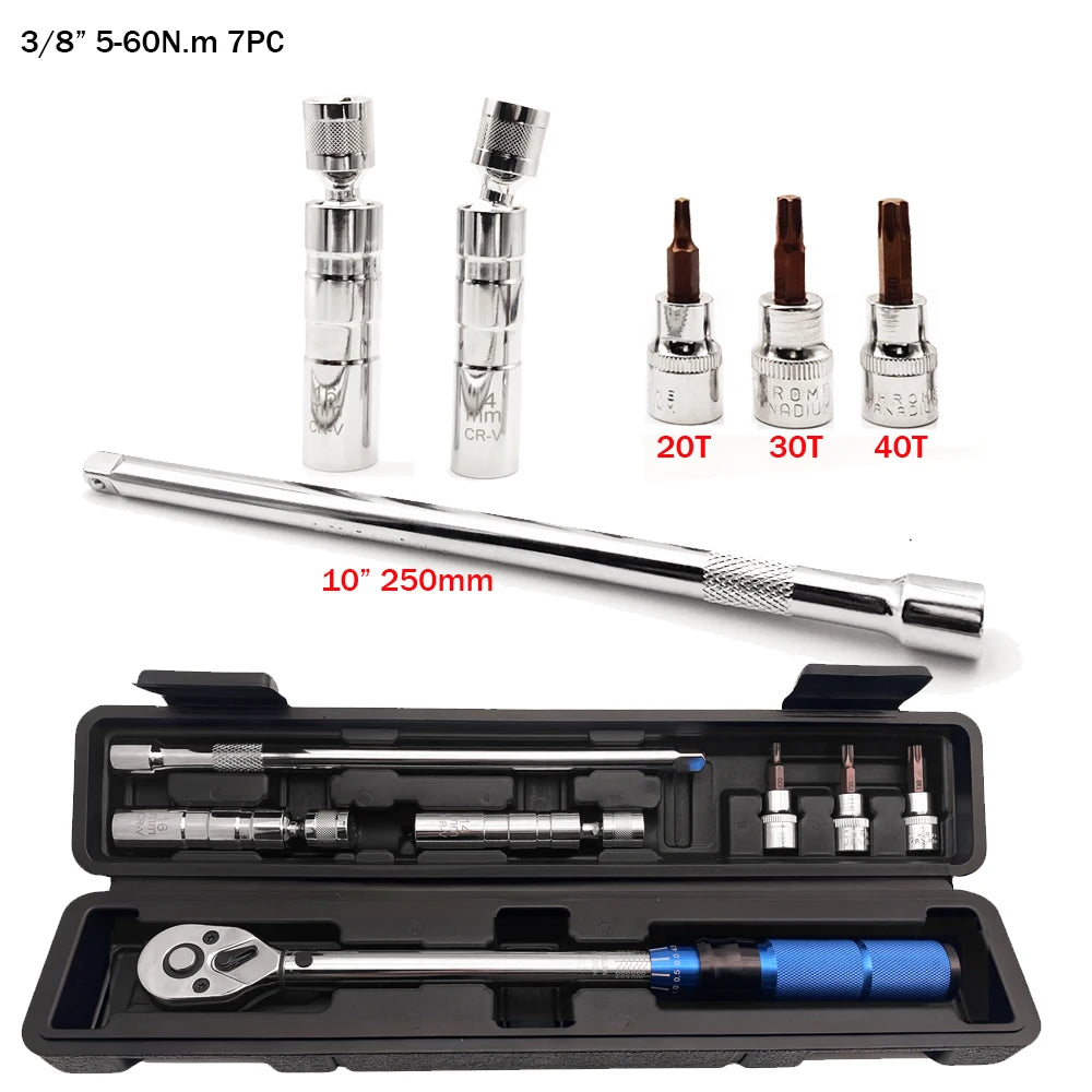 3/8" Drive Torque Wrench (5-60 N.m) with ±3% Accuracy