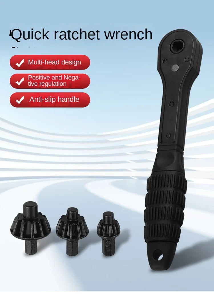 2-in-1 Ratcheting Drill Chuck Key Wrench
