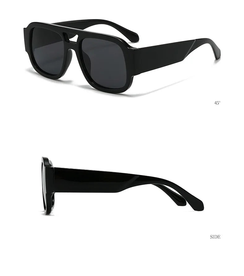 Retro Square Leopard Print Sunglasses for Women