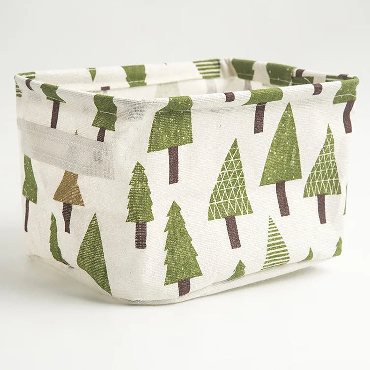 Foldable Canvas Storage Basket with Handles