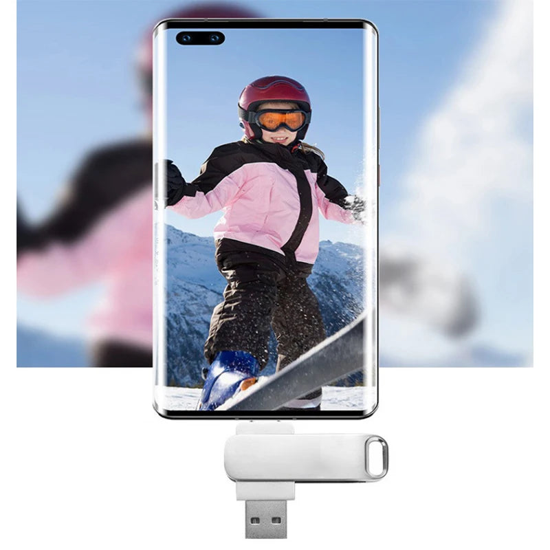 Metal OTG USB Flash Drive for Smartphones and Computers