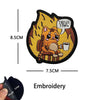 Funny Cat Face PVC Morale Patch with Hook-and-Loop Backing
