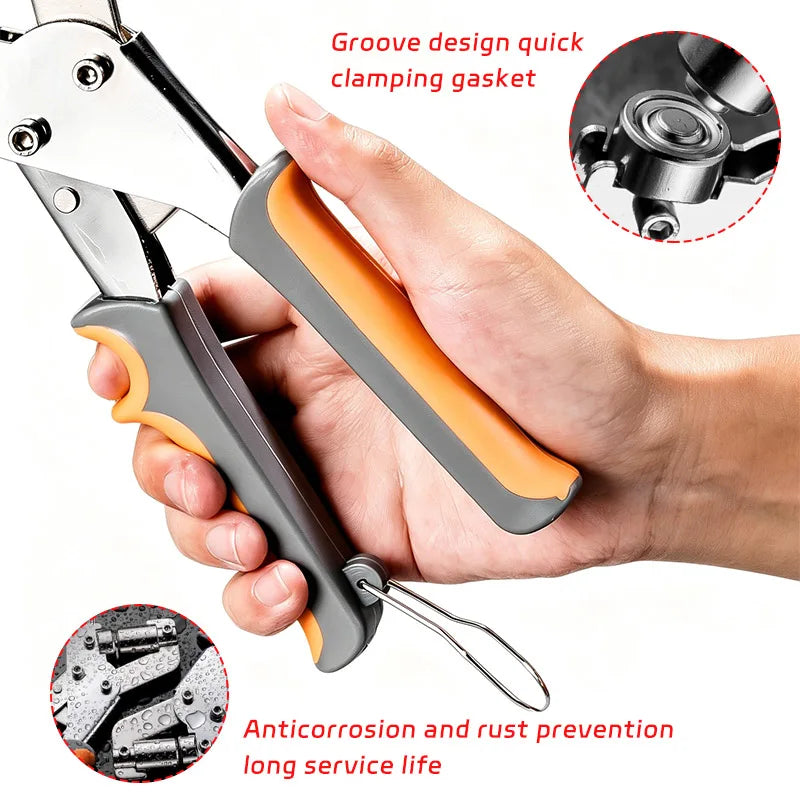 Heavy-Duty Grommet Pliers Kit for Leather & Canvas