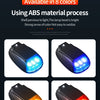 A set of eight solar-powered strobe lights made from ABS material, shown in various colors and angles.