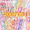 Kawaii Laser Sticker Pack for Scrapbooking and DIY Crafts
