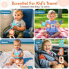 Sensory folding activity cubes for toddlers used in airplane, outdoor, beach, and car settings.